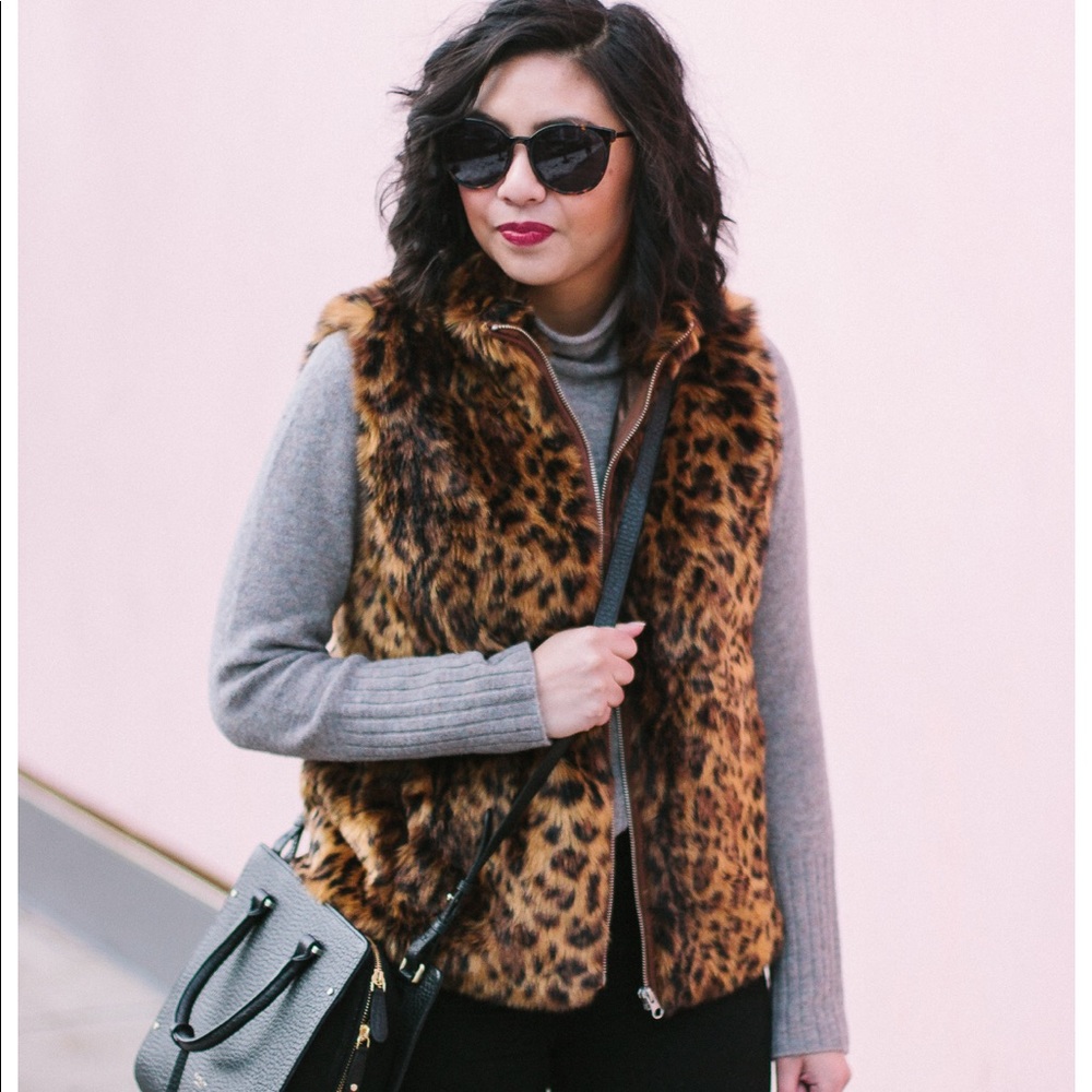 DONATED TO GOODWILL Fur Animal Print Sweater Vest - Picture 2 of 6
